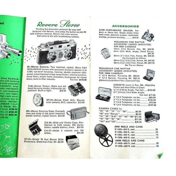 Revere Photo Equipment Booklet Mid Century Ephemera Vintage Photography 50s - Picture 8 of 10